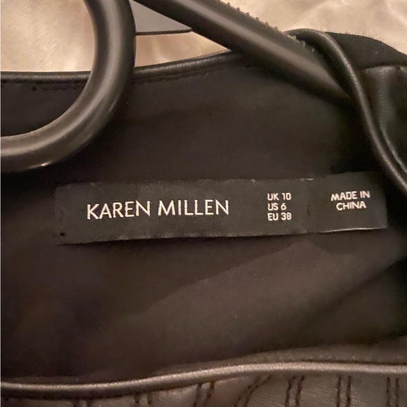 Black leather dress. Very flattering! - Picture 2 of 2